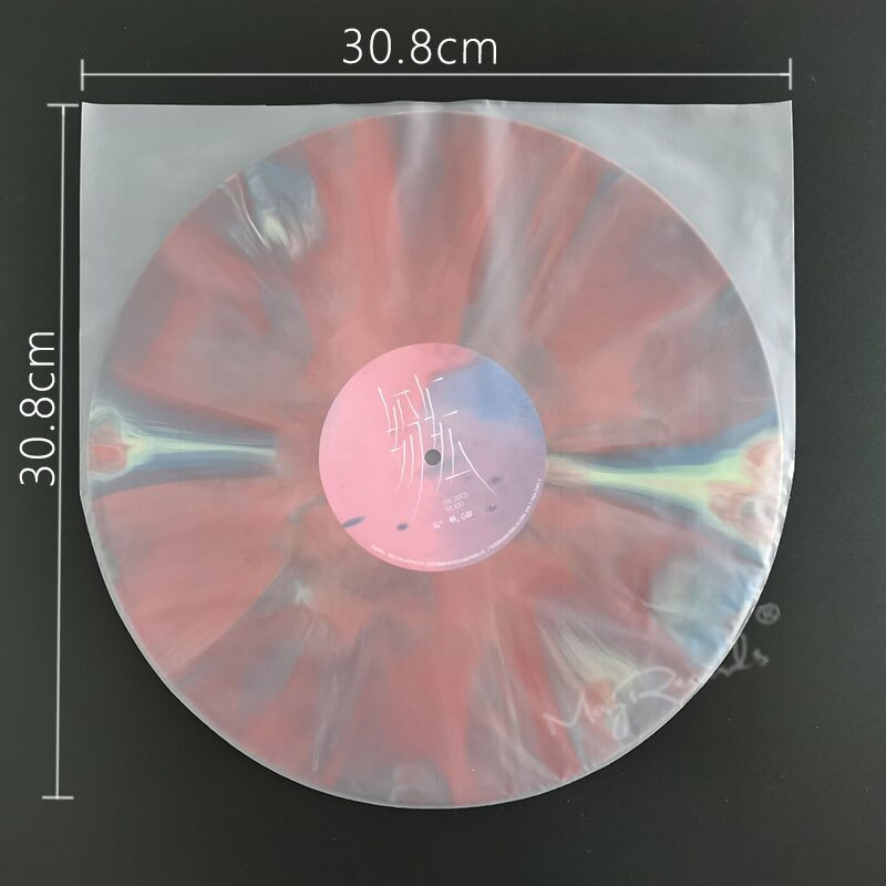 50 Clear Anti-Statische 3 Mil Plastic Vinyl Record Innerlijke Mouwen Voor 12 &#39;&#39;Lp Ld: 50pcs Semicircle