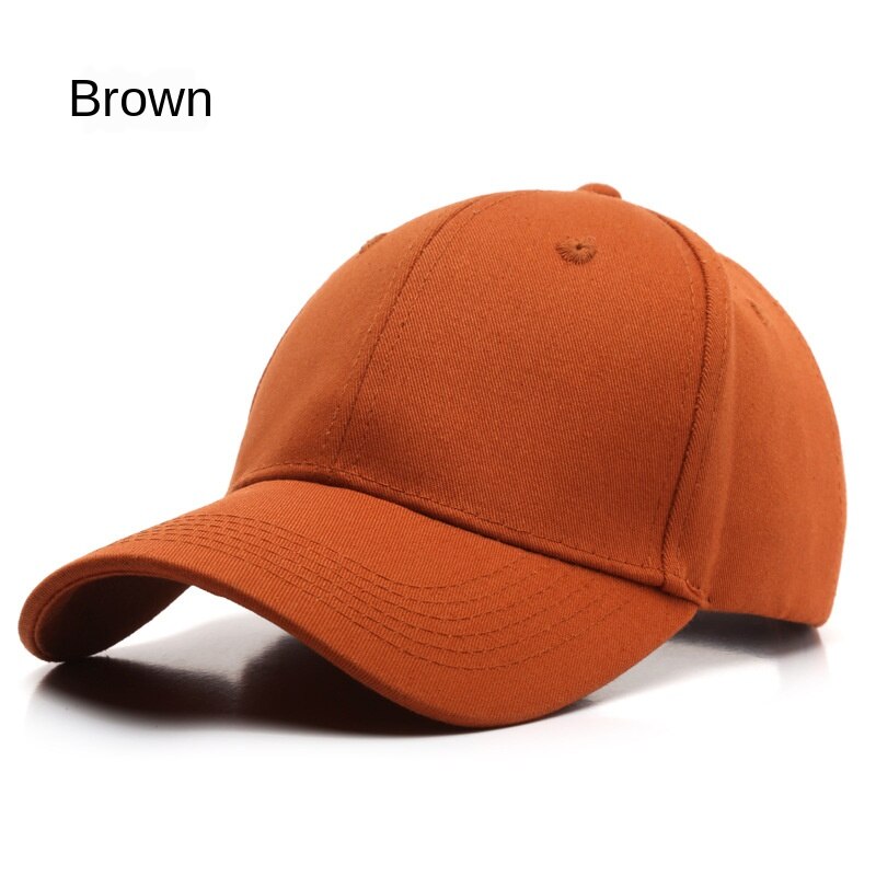 SLECKTON 100% Cotton Baseball Cap for Men and Women Simple Solid Color Hat: Dark Brown