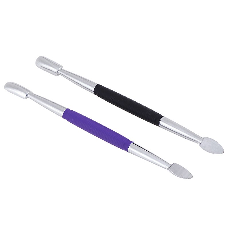 Cutículas de acero inoxidable de doble cara para uñas, cuchara de empuje, quitacutículas, quitacutículas, empujador para el cuidado de las uñas, piel muerta, 1 ud., herramientas de manicura
