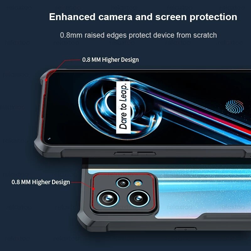 Realmi 9 Pro Plus 5G Fall Klar Acryl Heavy Duty Zurück Abdeckung Für Realme 9i 9 ProPlus Pro + 5G TPU Weichen Stoßfest Stoßstange Coque