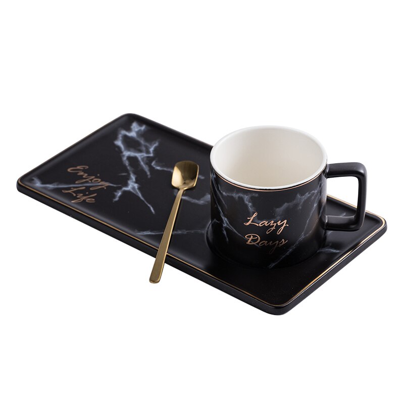 Koffie Cup Keramische Phnom Schotel Set Thee Sojamelk Cup Mok En Schoteltjes Lepel Sets Dessert Plaat Met doos Kerstcadeaus