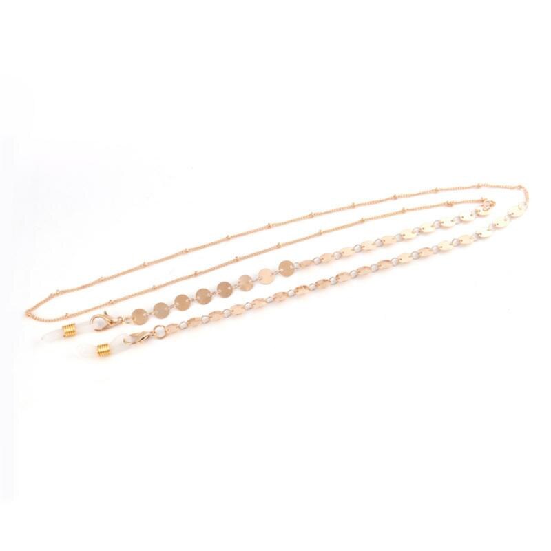 1PC Womens Eyeglass Chains Eyeglass Strap Reading Glasses Hanging Chain Sunglasses Spectacles Holder Neck Strap Rope Gold Black: 02