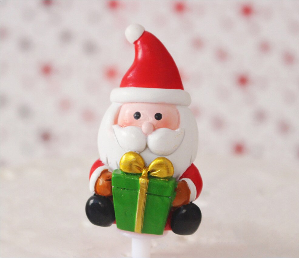 Merry Christmas Cake Toppers Cute Santa Claus Cake Decor Xmas Tree Cupcake Topper Merry Christmas Decor for Home Noel: Deep Sapphire