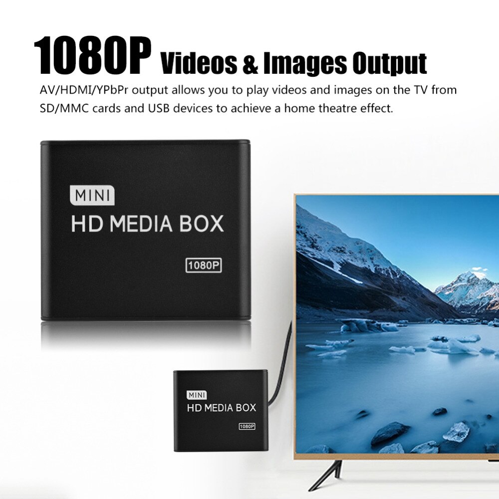 Odtwarzacz multimedialny stereofoniczny z 1080p wyjściami av/yprpb/hdmi, odtwarzacz multimedialny hdmi robić wtyczki amerykańskiej