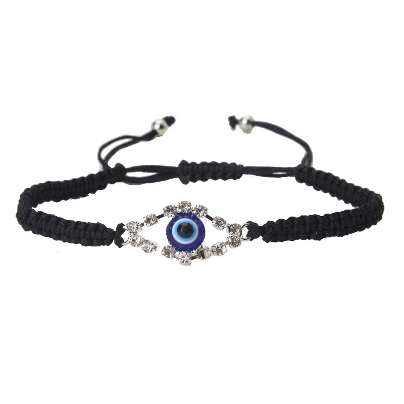 1 String Zwart Gevlochten Armband Evil Eye Charms Armband Verstelbare Kant-Up Touw Armband Mode Mannen Vrouwen Sieraden Lucky