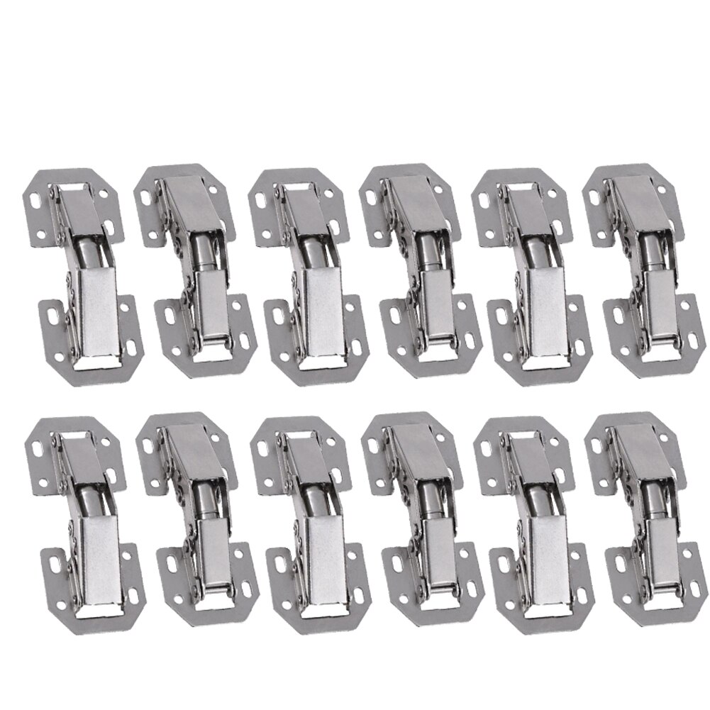 Cabinet Hinge Bridge Concealed Hinge Soft Close 3inch 90 Degrees Easy Installation Hinges No Drilling Door Hinges FP8: 12 PCS