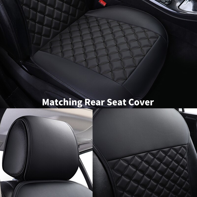 Car Seat Cover Protector Mat Waterdichte Lederen Front Auto Kussen Rugleuning Voor Vrouwen Mannen Baby Universal Fit Voor De Meeste auto 'S