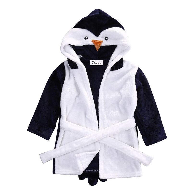 Pudcoco spädbarn bebisrockar tecknat småbarn bebis flicka pojkar kläder badhandduk korall fleece barn huva omlott badrock djur