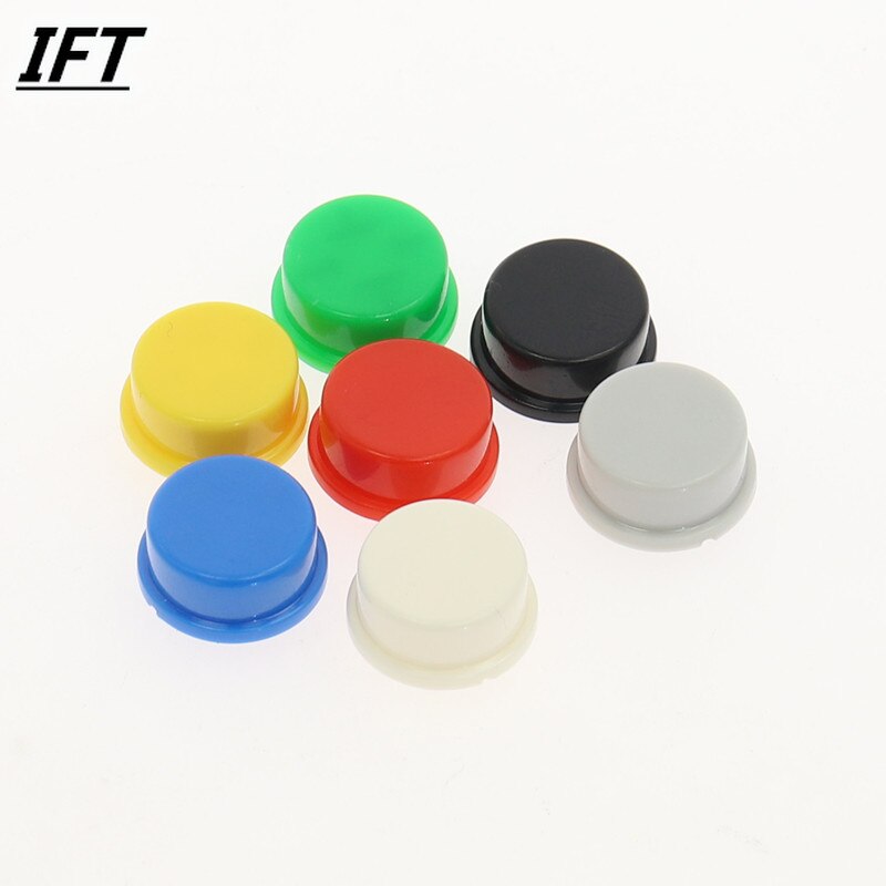 Juego de tapas de botones táctiles redondas, 9,58x5,1mm, para interruptor Micro Tact de 12x12x7,3mm, para Arduino, 50 Uds.