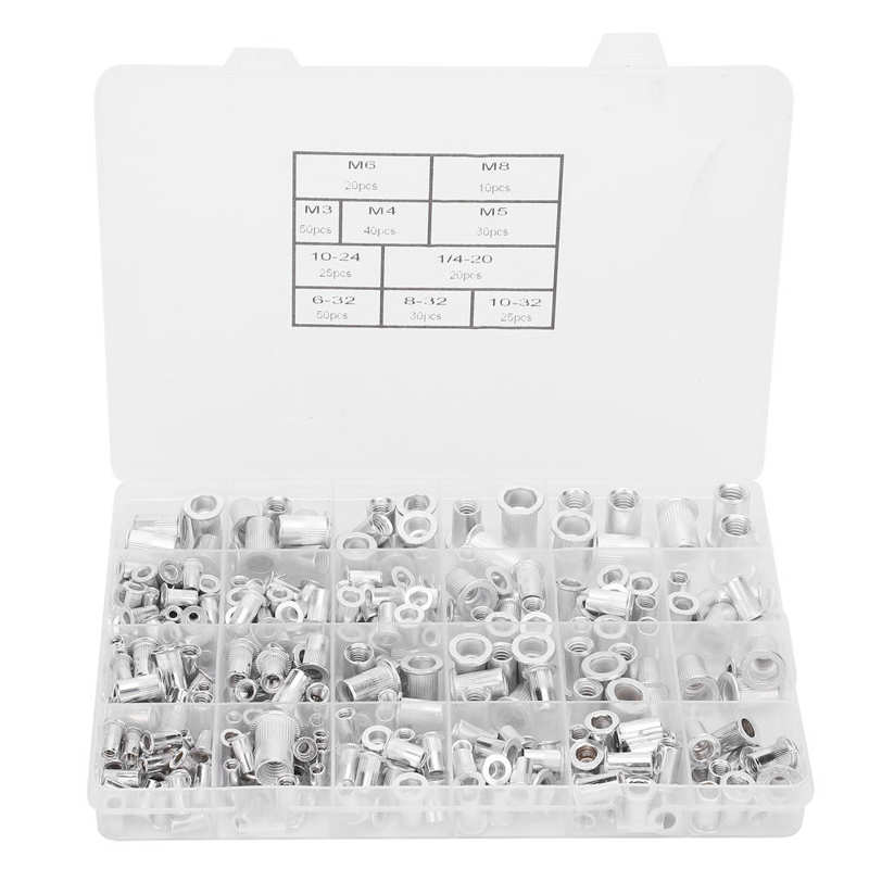 Schroefdraadbussen metrische schroefdraadbussen / doos aluminium klinkmoer 6 - 32/ 8 - 32/ 10 - 24/ 10 - 2 - 32/ 1/4 - 20/ m3/ m4/