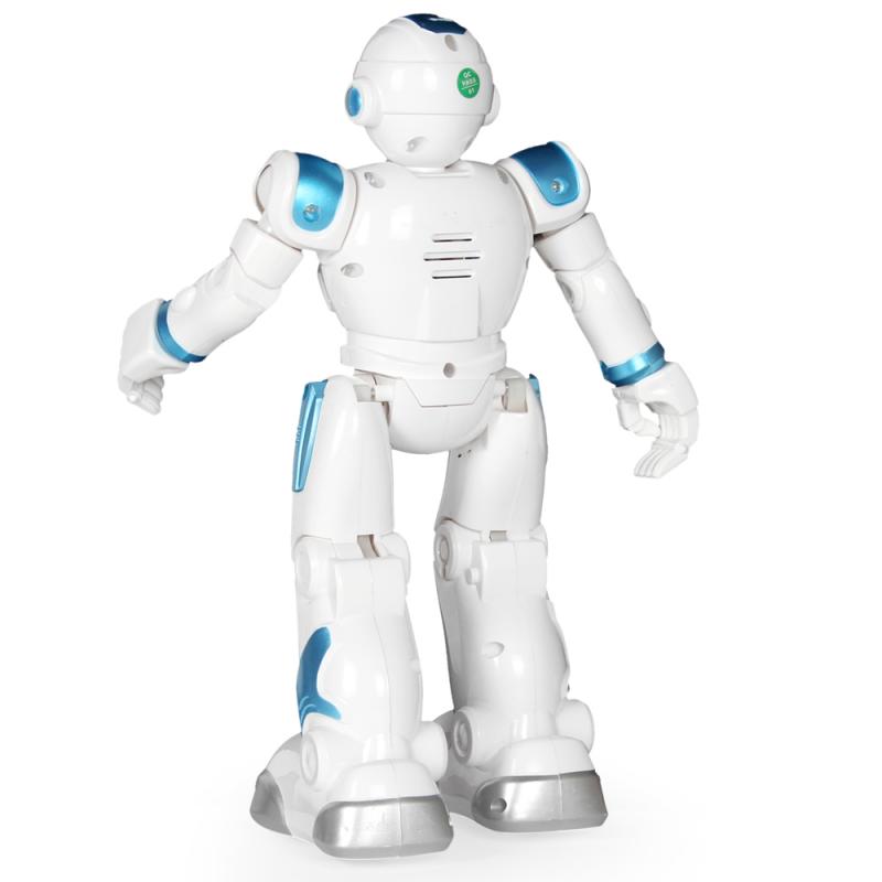 2 typer pædagogisk intelligent rc robot legetøj robot til børn dreng fjernbetjening programmerbar robotik legetøj børn juguetes: Blå
