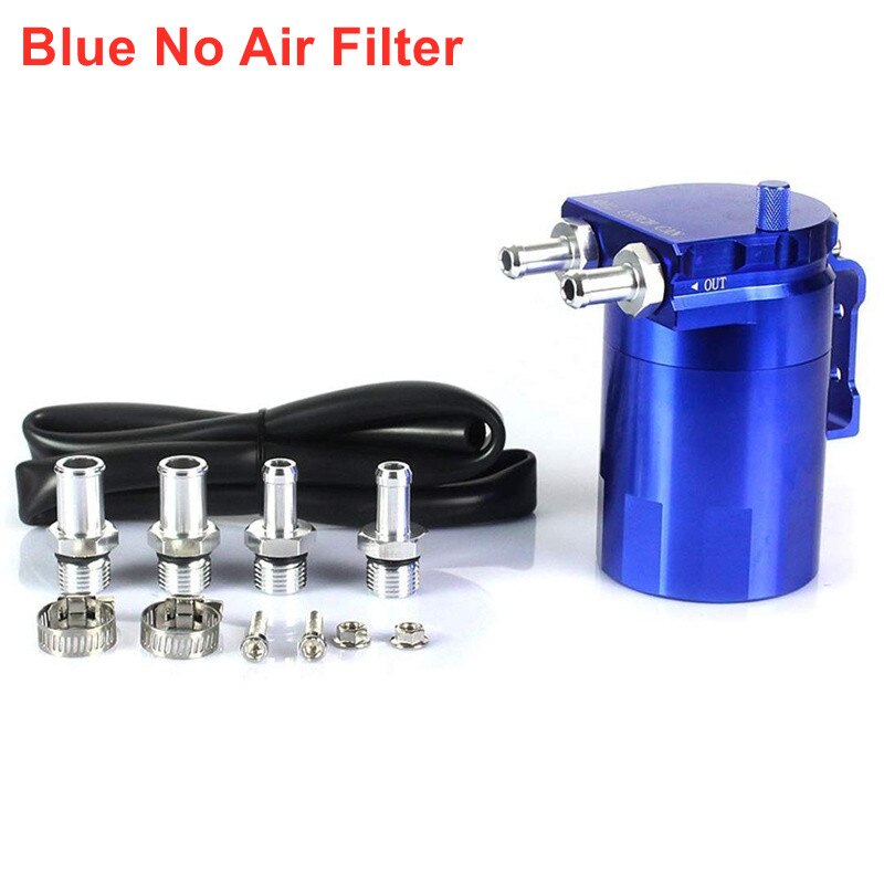 Universal Car Oil Catch Can Tank Kit Baffled Reservoir Fuel Tank 300ml with Parts Air Filter Baffled Tank Aluminum Oil CatchCcan: Yellow