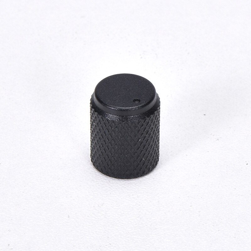 5pcs Diameter: 12mm Height: 15mm Aluminum Knurled Volume Potentiometer Knob Black/Silver/Red/Gold: Black