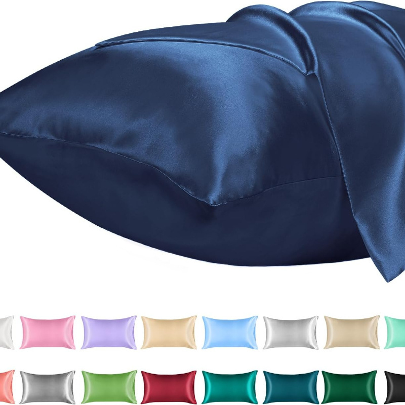 1 funda de almohada de satén para el cabello similar a fundas de almohada de seda para la piel, fundas de almohada suaves y sedosas, para ella o él: Ver abajo las descripciones de los tamaños / YELLOW