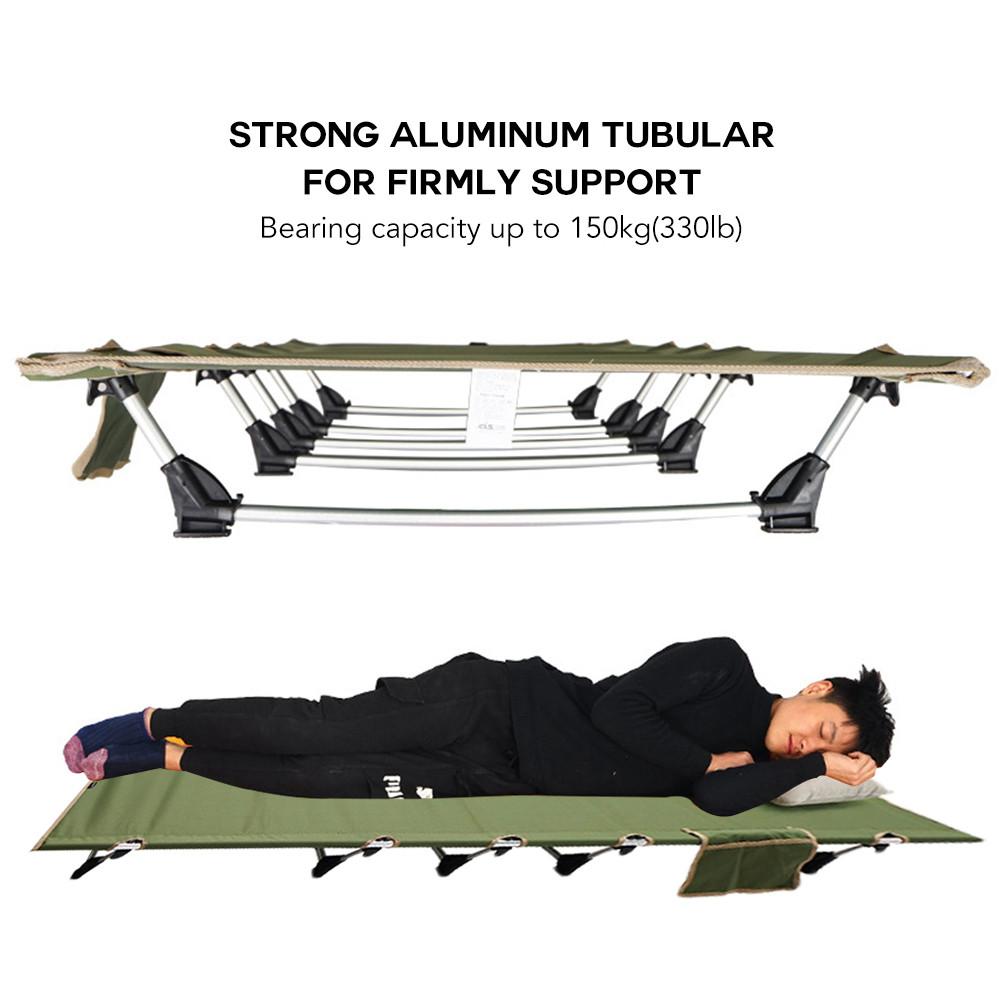Folding bed Camping Cot Bed Ultralight Portable Compact for Outdoor Travel Base Camp Hiking Mountaineering Camping Cot Bed