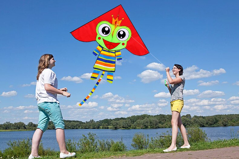 Outdoor Fun Sports 79 inch Frog Kite /Animal Kites With Handle And Line For Kids Good Flying