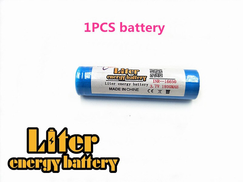 3.7v 16650 wiederaufladbarer lithium-ionen-akku mit reiseladegerät 1800 der für eine led-taschenlampe verwendet werden kann: Gold