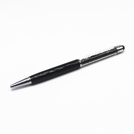 Crystal Ballpoint Pen Touch Screen Stylus Pen Useful 2 in 1 Tablet Pen For Pad Phone Smart Phone: Black