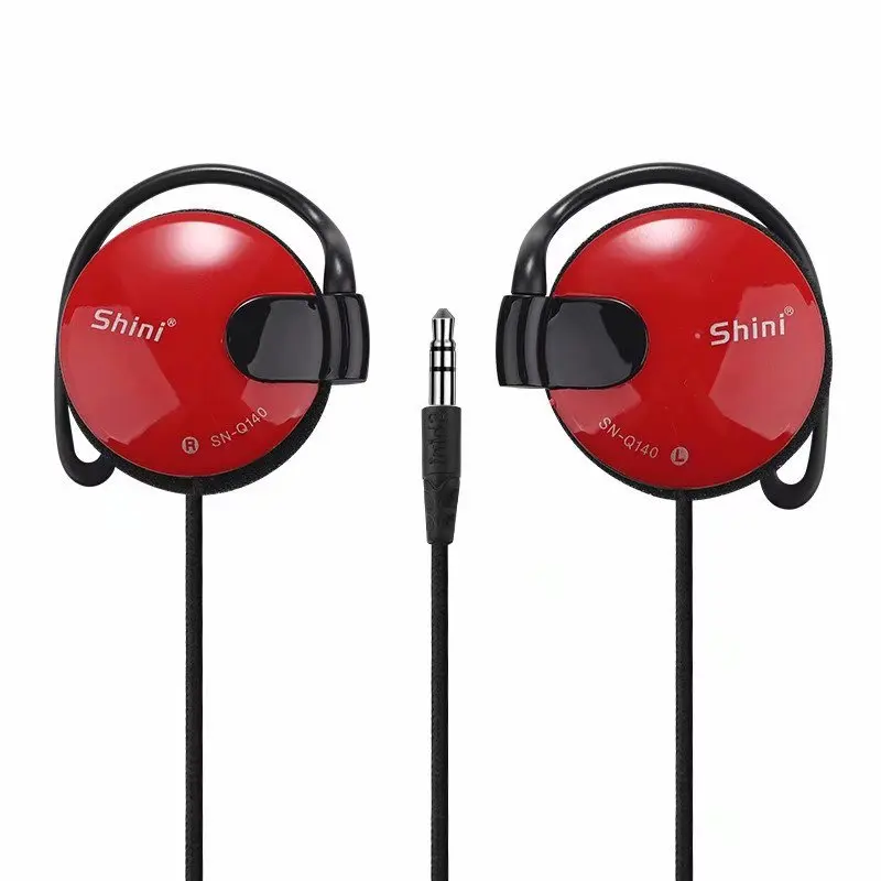 Écouteurs filaires 3.5mm, oreillettes, casque pour MP3, MP4, ordinateur portable, portable, VCD, DVD, musique, sport,: Rouge