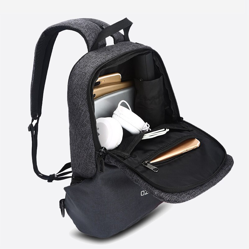 OZUKO Multifunctionele Borst Pakken Mannen Mode Schoudertas Crossbody Tas Mannelijke Waterbestendig Borst Zakken USB Opladen Reizen Sling Bag