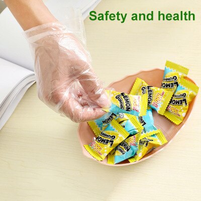 100 stuks wegwerphandschoenen, transparante beschermende handschoenen voor de horeca en schoonmaak