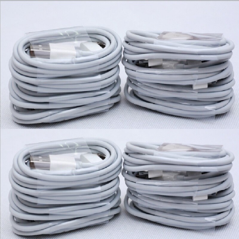 30 -stifts usb-kabel för iphone 4s 4 90cm vit silikontråd laddarkabel snabbladdning datasynksladd för ipad 3 2