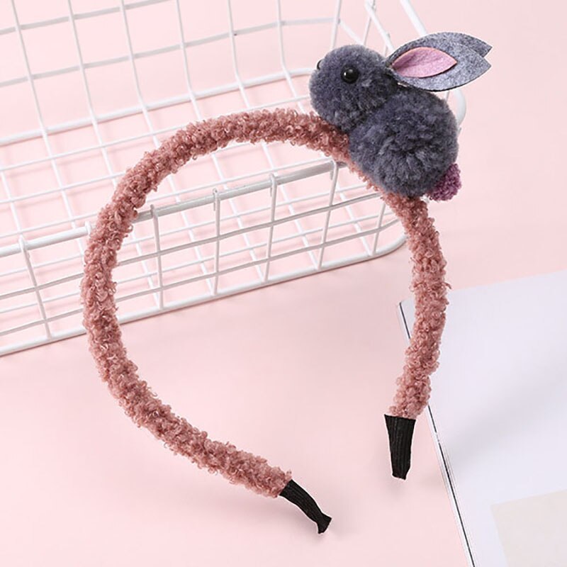 Sød kanin børn baby pandebånd plys børn hårbånd til babypiger gummibånd hårspænder hårbånd baby hår tilbehør