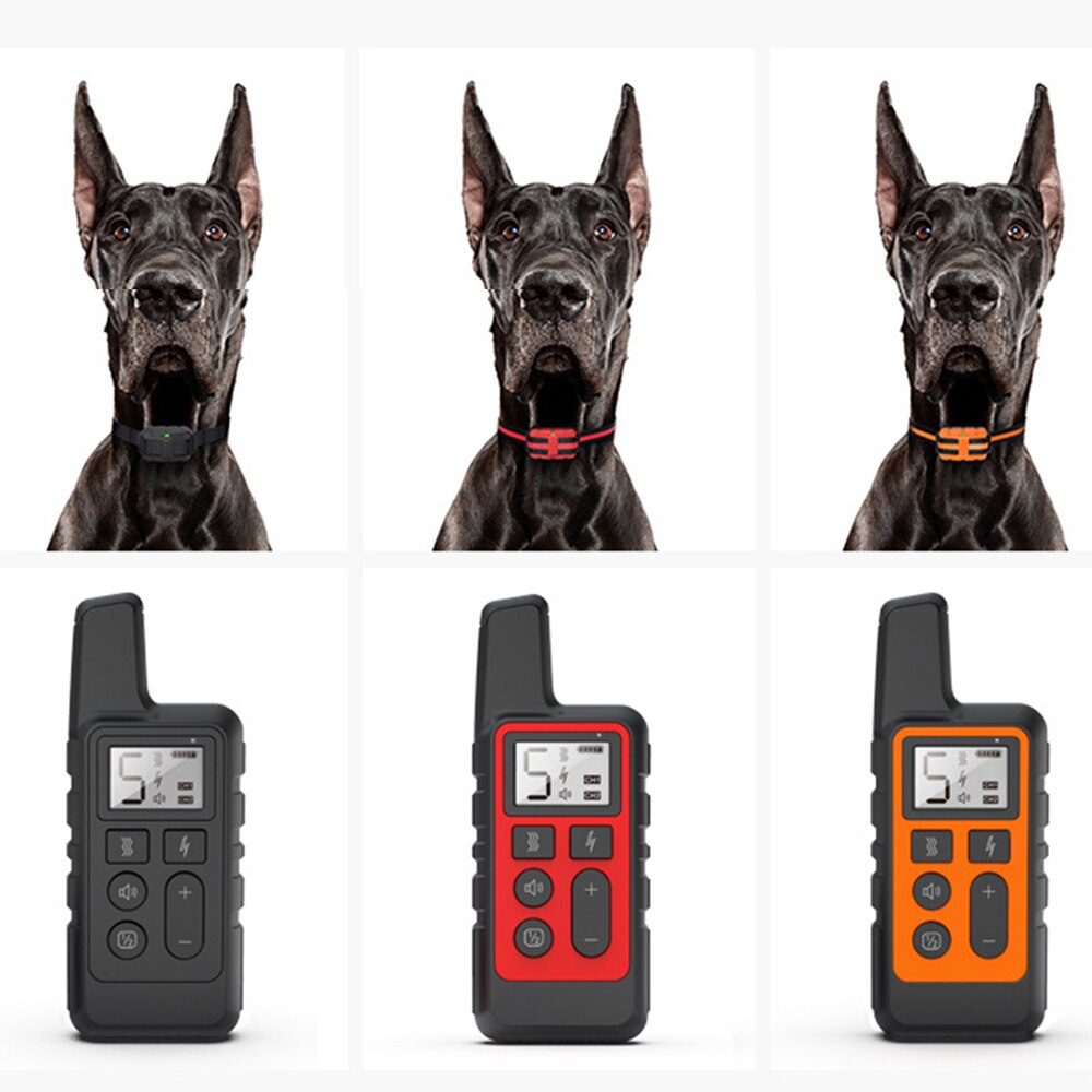 Hond Opleiding Kraag 500M Elektrische Schok Geluid Anti-Bark Remote Usb Oplaadbare Lcd Honden Training Verstelbare – Grandado