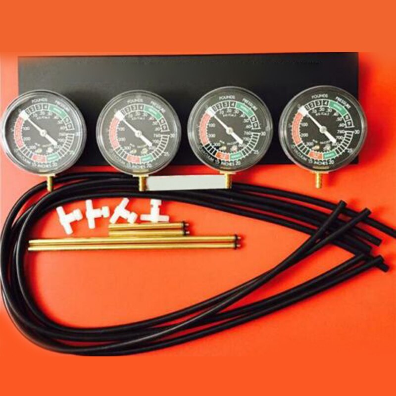 Universal Motorcycle Carb Carburetor Fuel Vacuum Balancer Gauge With Hose Kit 2 Cylinder Carb Fuel Supply System