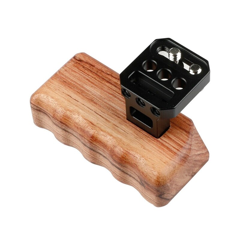 A sinistra di Legno della Maniglia Grip Mount Supporto per Panasonic GH DSLR Macchina Fotografica DV Video Cage Rig