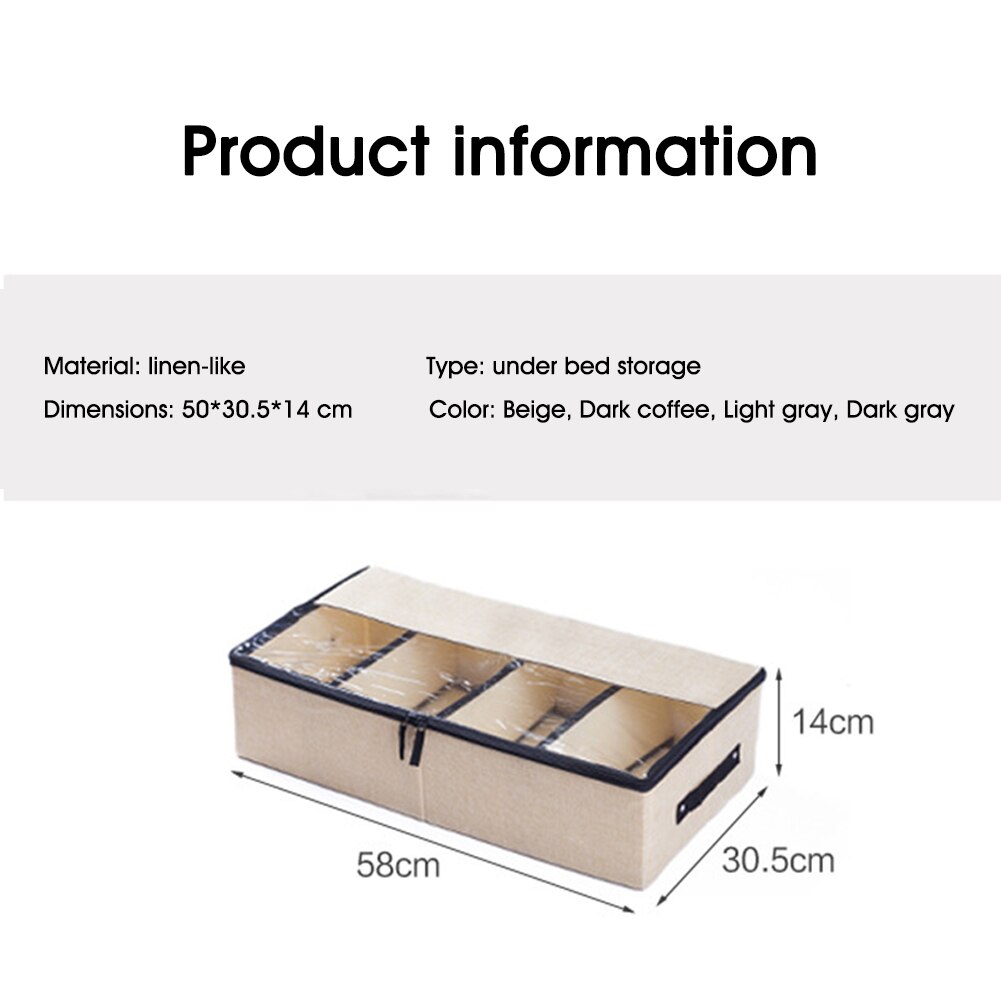 Non-Woven Family Save Space Bed Under Closet Storage Box Clothes Divider Organiser Quilt Bag Holder Organizer Fast Ship