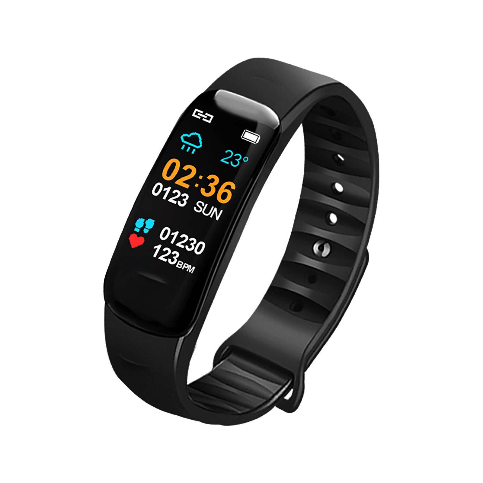 Sport Smart Wrist Watch Bracelet Display Fitness Gauge Step Tracker Digital LCD Pedometer Run Step Walking Calorie Counter: Black