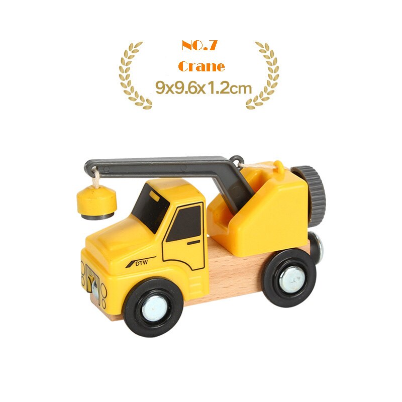 Legno Ferrovia Treno Magnetico Giocattoli di Legno Pista del Treno Accessori Elicottero Auto Camion Parti di Binari Per I Giocattoli Dei Bambini: 7