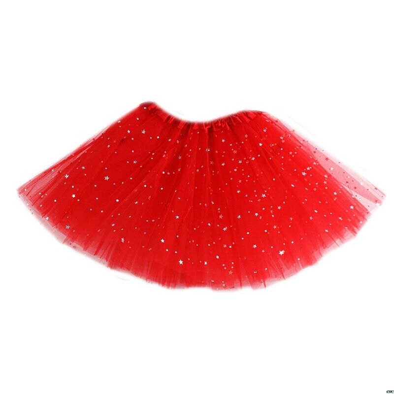 Enfant en bas âge fille Multi couches plissé Tutu jupe couleur unie paillettes or à pois paillettes Ballet jupon Costume Satin bord: 4