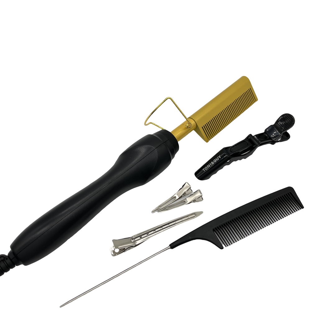 1 ensemble de peigne lisseur brosse peigne pressage chaleur électrique brosses à cheveux électriques outils de coiffure