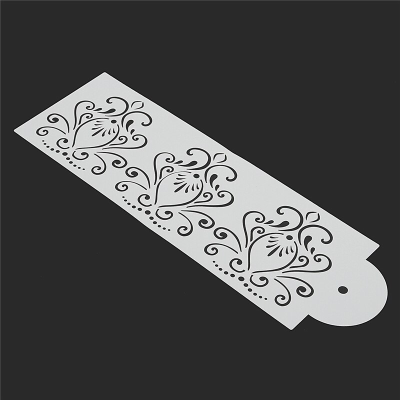Aomily diy 4 stk/sæt prinsesse blonder kage stencil sæt kage håndværk stencils kage kant stencils sæt dekorere kage bage værktøj
