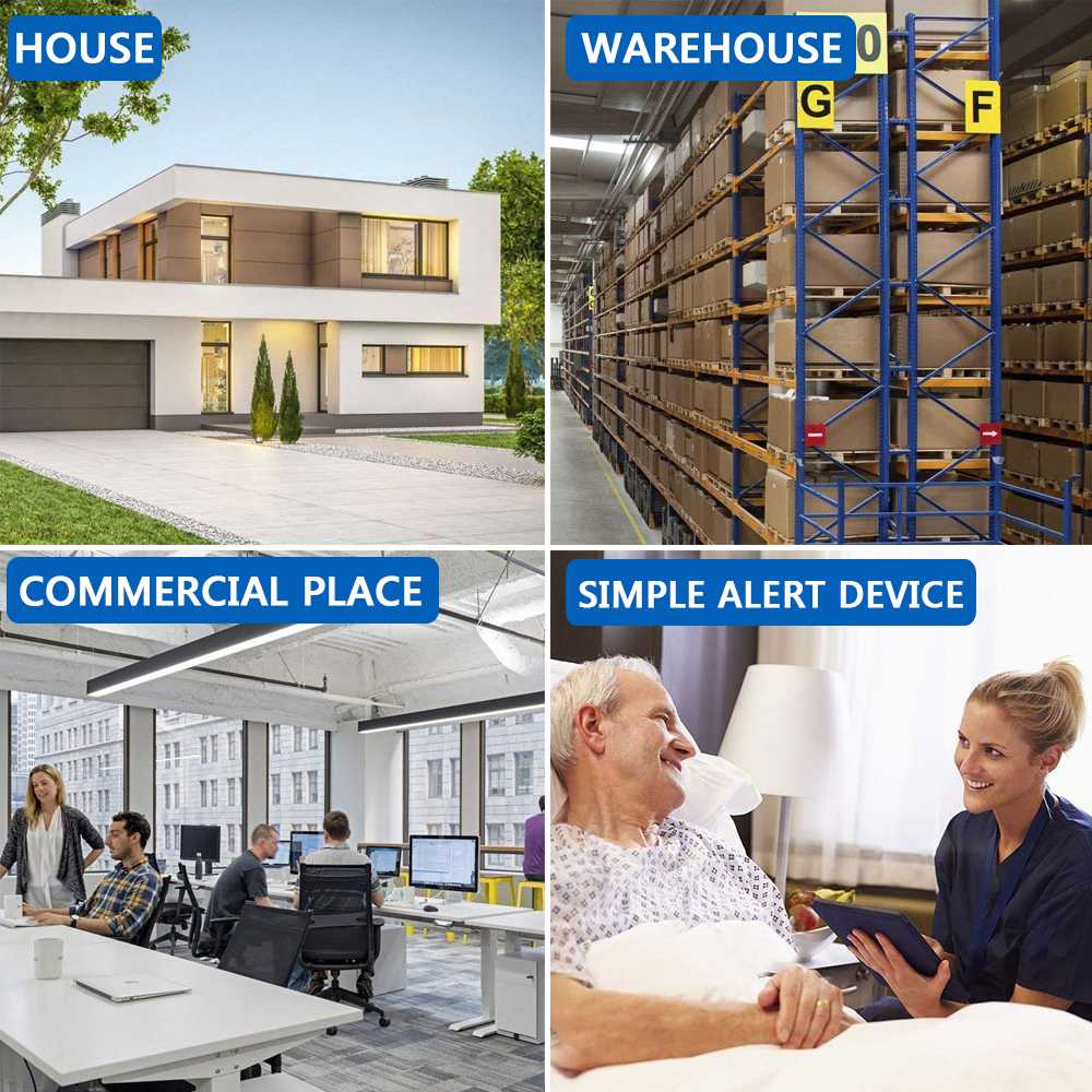 Wit Deurbel Draadloze Chime Deurbel Waterdichte 55 Ringtone 300M Range