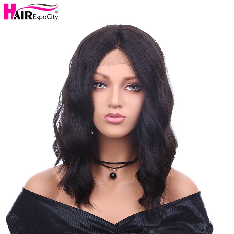 16inch Short Bob Lace Front Wigs Body Wave Synthetic Hair Wig Brown Lace Front Wig For Black Women Heat Reaistant Hair Expo City
