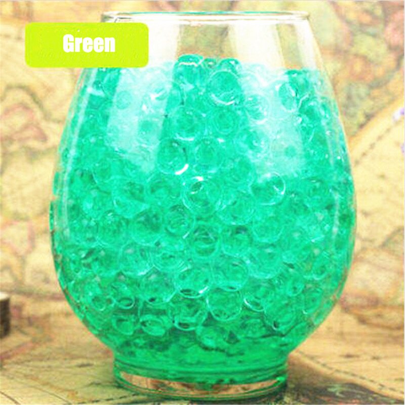 Cuentas de agua de polímero de hidrogel para decoración de boda, bolas de agua para cultivo, decoración con macetas y barro para el hogar, 1000 Uds., 7zSH760: green