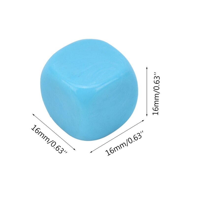 20 stücke 16mm Würfel Filetiert Ecke leer Würfel 6 Seitige DIY Engravable Lehre Würfel W0YB