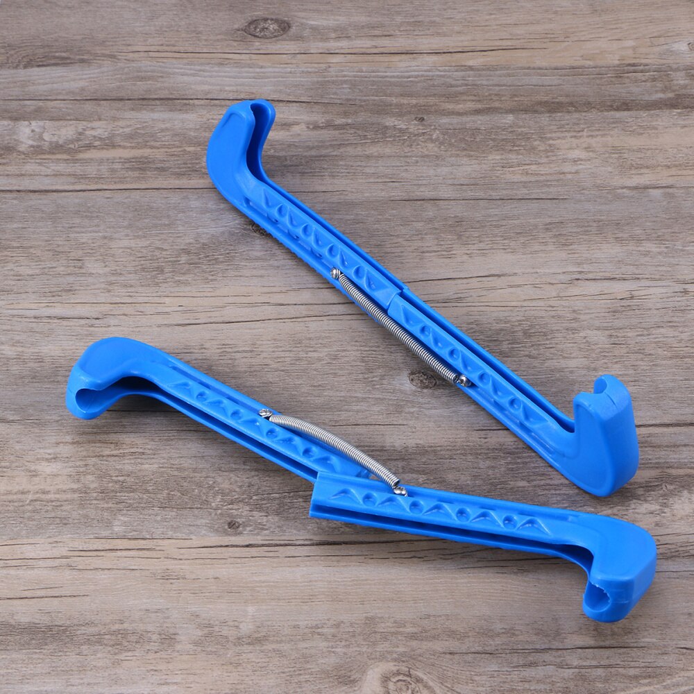 Ice Skate Guards - Adjustable Pair - Ice Hockey Figure Protector Covers - Blue