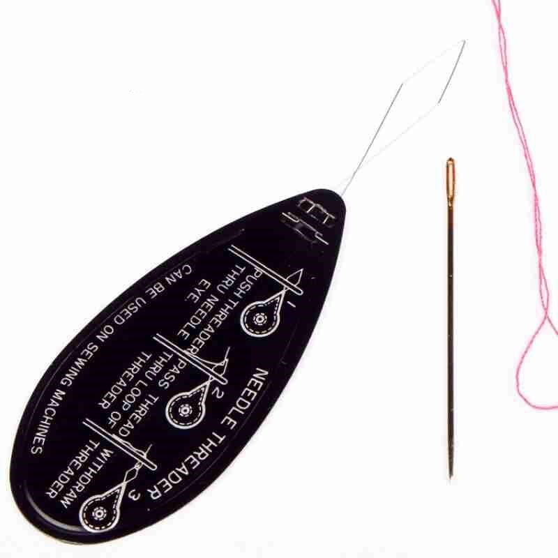 2Pcs Aluminum needle threader letter hand machine stitch insertion sewing tool craft diy accessories: Default Title