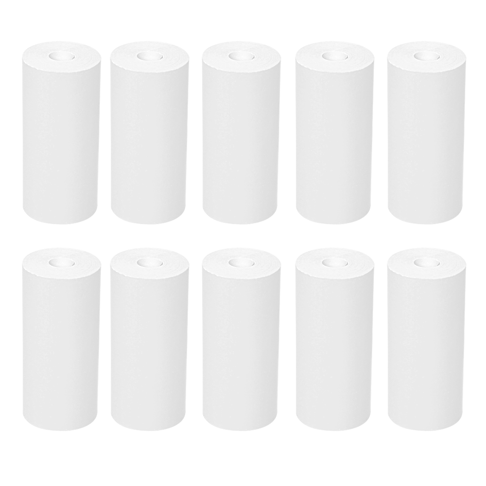57*25MM HD Mini Printer Thermal Paper Self-adhesive Roll Paper Label Sticker Photo Inkless Printing Portable Printer Color Paper: Silver