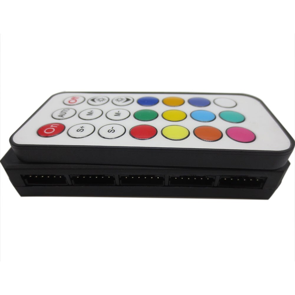 Fan Controller Set RGB Cooling Home Power Supply Practical Portable With Remote Control Office PC Computer Case Accessories Led