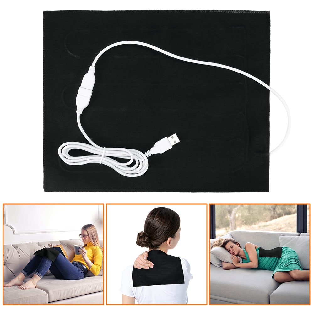 1PCS 5V Carbon Fiber Heating Pad Hand Warmer USB Heating MatFilm Electric Winter Infrared Fever Heat Mat For Pain Relief