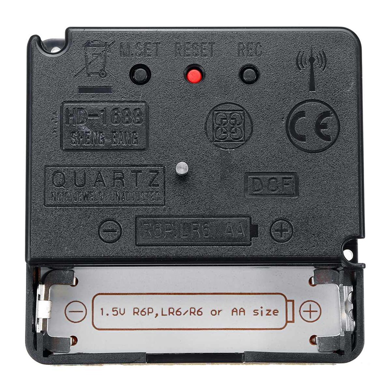 Radio Controlled Silent Quartz Wall Clock Movement Mechanism DIY Clock Kit DCF Signal for Repair Parts Replacement