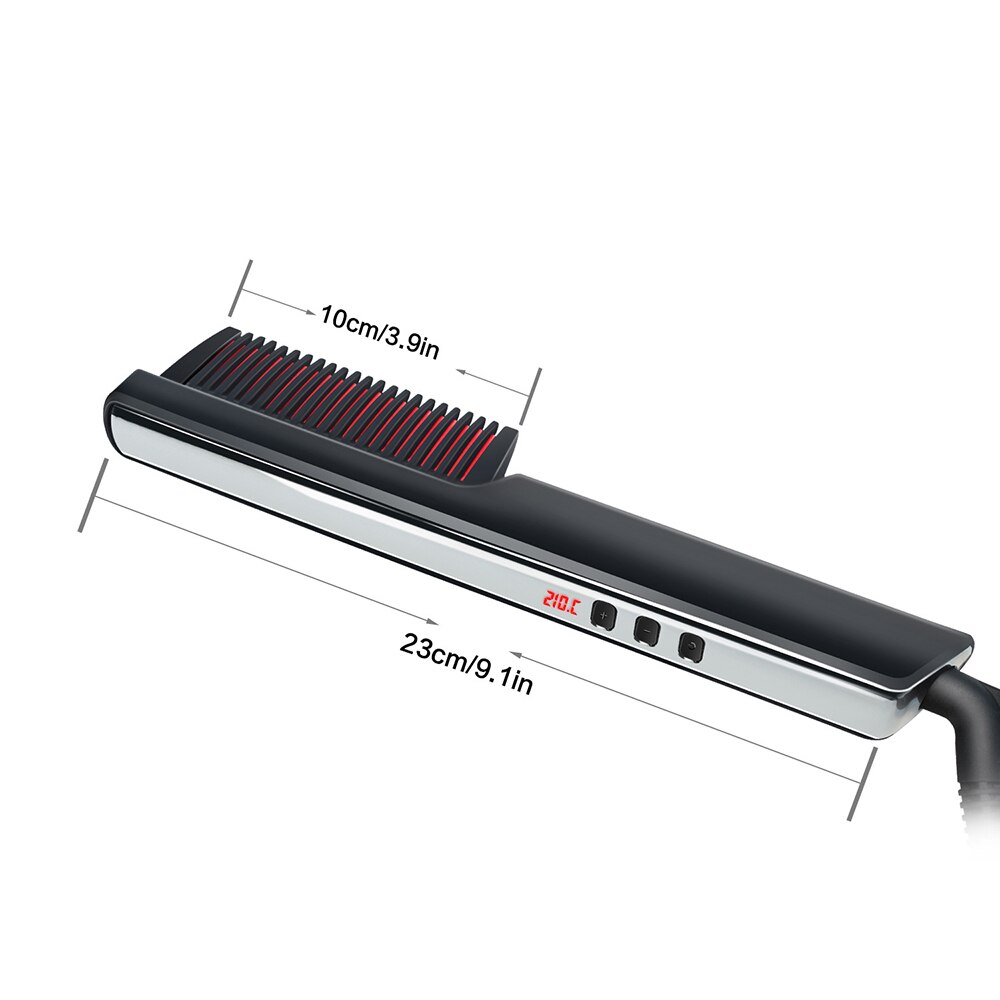 Hair Straight Comb Beard Anti-scald LCD Men and Wo... – Grandado