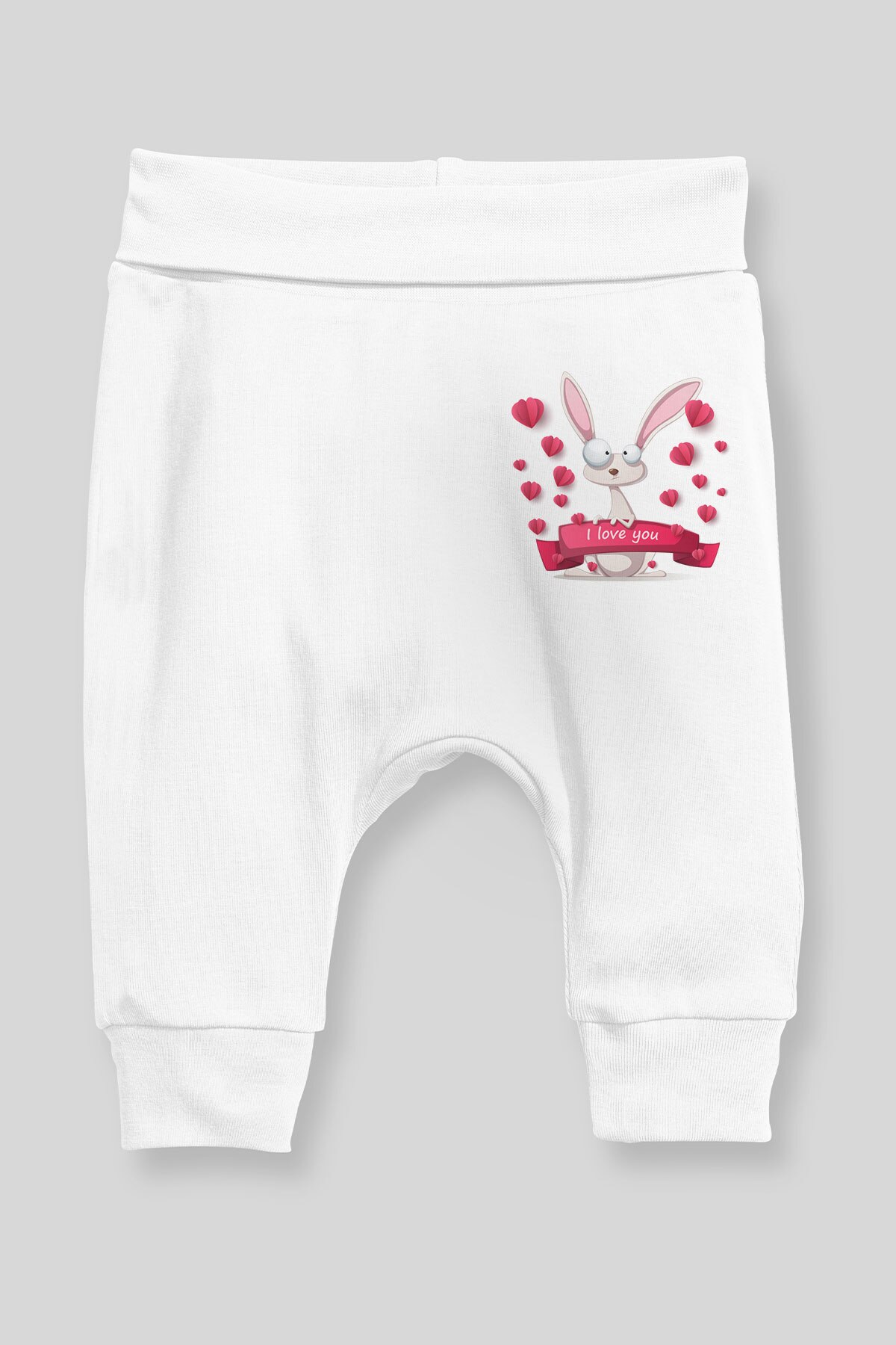 Angemiel forelsket baby kanin baby dreng harembukser pantalon hvid