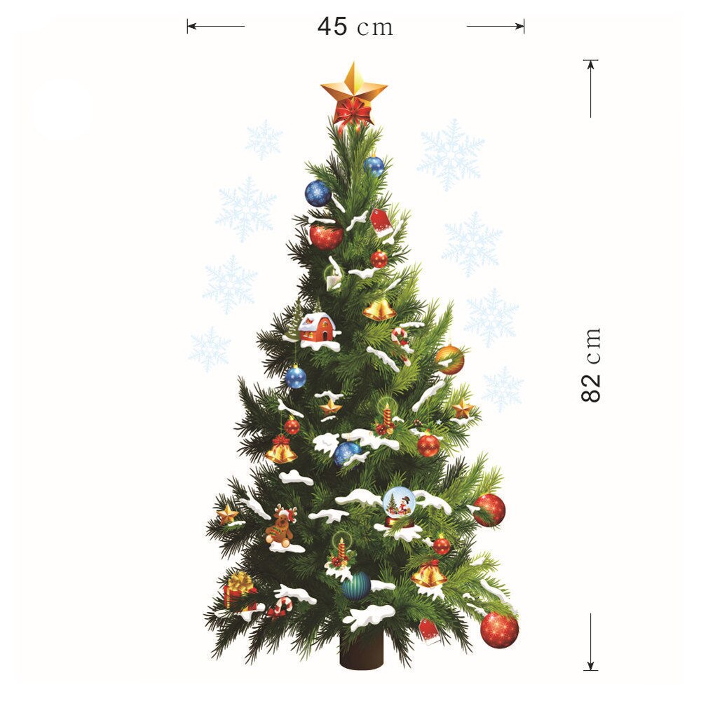 45*82cm Christmas Tree Wall Sticker Vinyl Home Wall Decor home decoration accessories wall stickers wall decor Navidad Navidad