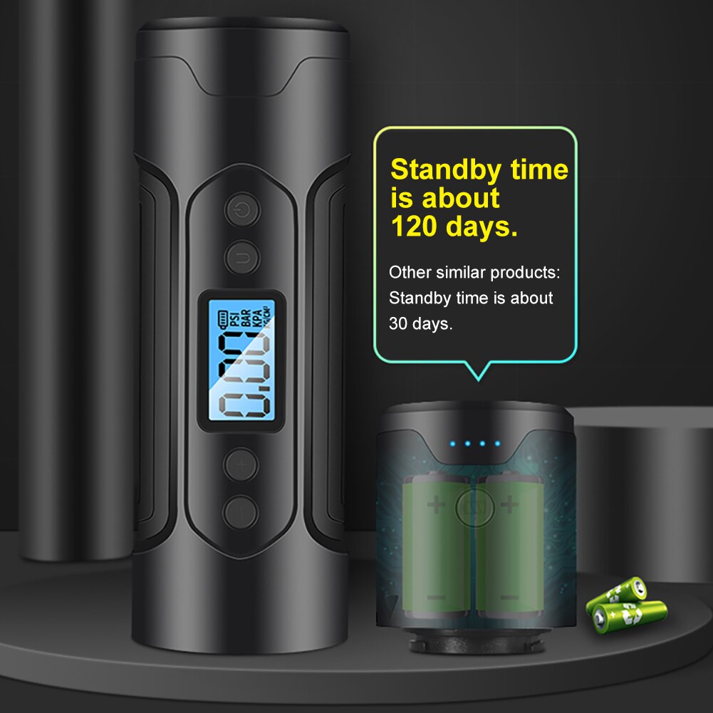 Multifunctional 3000mAh 35L / Min Portable Air Compressor 12V 150 PSI Tire Inflator With Digital Gauge LED Ligh CSV